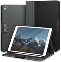 KingBlanc Case for iPad Air (3rd Generation) 10.5 2019 / iPad Pro 10.5 inch 2017 Case with Apple Pencil Holder Vegan Leather Smart Cover Auto Sleep/Wake Multi-Angle Folding Stand Black × Gray