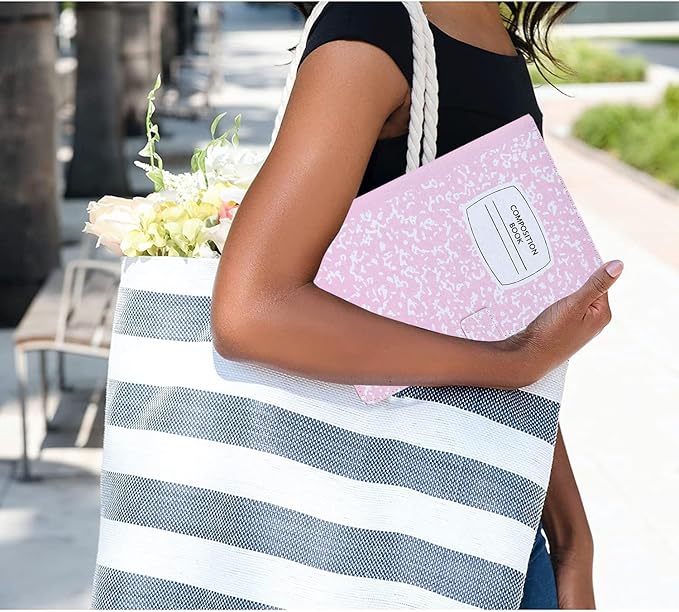 Cute Case For All-New Amazon Kindle Fire HD 10&amp10 Plus Tablet(13th/11th Generation2023/2021 Release)10.1PU Leather Slim Folding Stand Cover with Pocket Auto Wake/SleepPink Composition Book