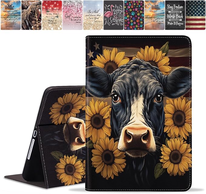 American Flag Cow Sunflower