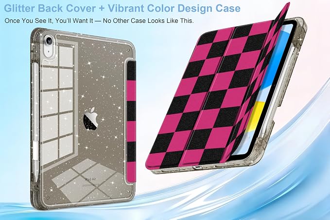 Rose Pink & Black Checkerboard