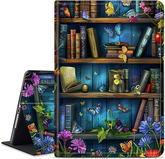 for Amazon Kindle Fire Max 11 Kickstand Case (13th Generation 2023) PU Leather Multiple Viewing Angles Stand Smart Cover with Auto Wake/Sleep for Fire Max 11 2023 Blue Book Butterfly