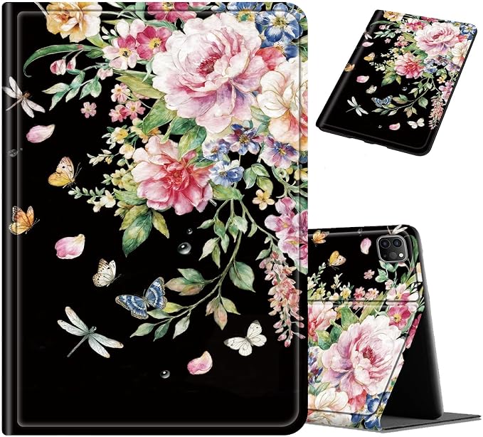 Black Floral Butterfly
