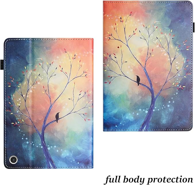 Case for Amazon Kindle Fire Max 11 Tablet (13th Generation2023 Release) 11 with Pencil Holder &amp Folio Stand Magnetic Smart PU Leather Shockproof Cover [Auto Sleep Wake] Oil Painting Tree