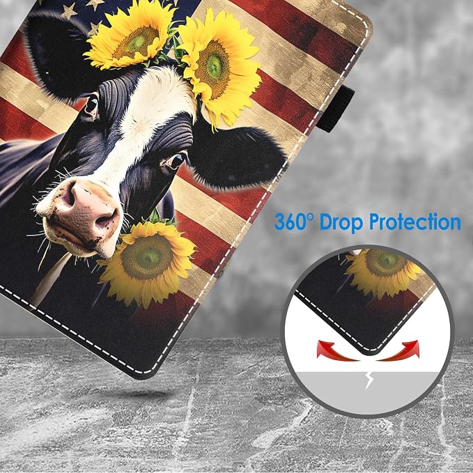 American Flag Cow Sunflower