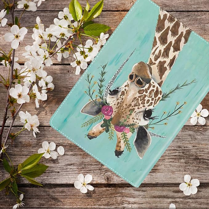 Green Rustic Wood and Giraffe