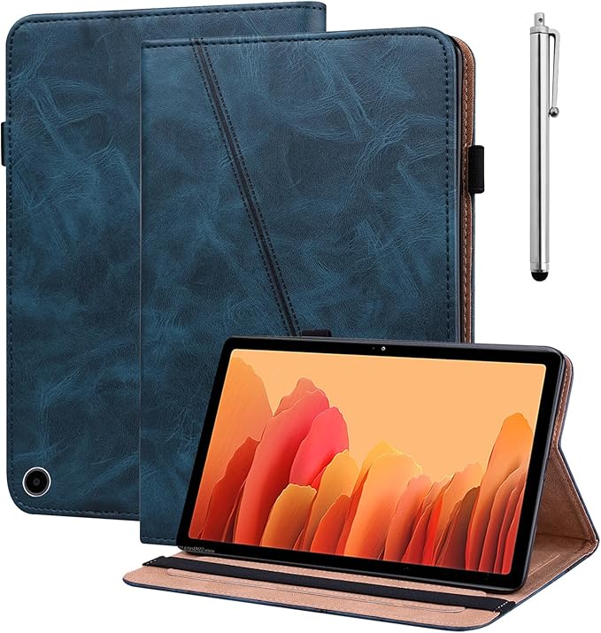 Case for Amazon Kindle Fire Max 11 Case (13th Generation 2023 Release) 11PU Leather Folio Stand Stylish Solid Color Stripe Stand Cover for Fire 11 Tablet - Blue