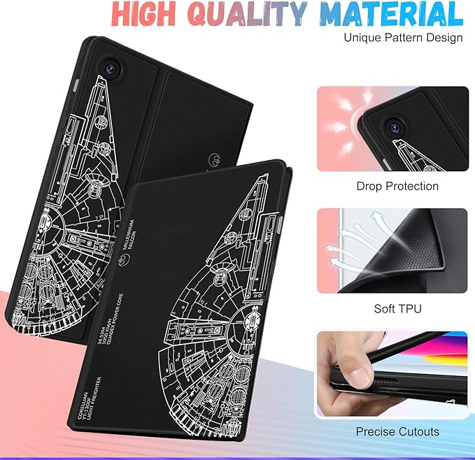 for Samsung Galaxy Tab A9 Plus Case 11 inch(SM-X210/X216/X218) Women Men Boys Kids Folio Cover with Pencil Holder Auto Week/Sleep Design for Samsung A9+ Plus Tablet Cases Cool