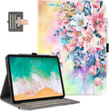 Vimorco Leather Case for iPad Pro 11 inch M5/M4 2025/2024 Pu Leather Protective Adjustable Stand Tablet Cover Hand Strap Card Pocket with Pencil HolderAuto Wake/SleepHummingbirds &amp Flowers