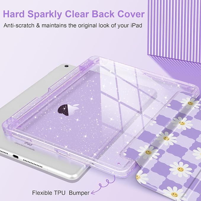 Cool Flower & Purple Checkerboard