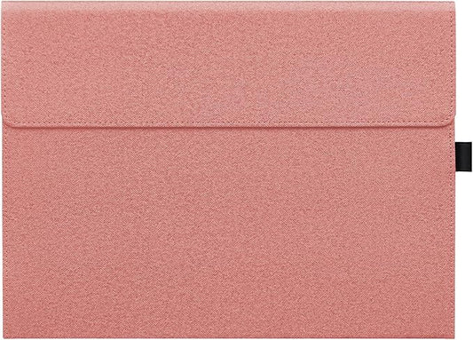 Megoo Surface Pro 12 Case for Microsoft Surface Pro 12 (2025) 12 Multiple Angle Adjustment Folio Case Protective Cover with Stylus Pen Holder Compatible with Type Cover Keyboard (Pink)