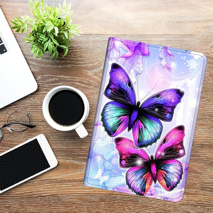 Case for All-New Fire HD 10 &amp 10 Plus Tablet case (10.111th Generation 2021 Released) SDDFRHGH Slim Folio Stand Cover with Auto Wake/Sleep &amp Multi-Angles Viewing-Purple Butterfly