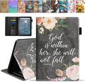 Case for All-New Amazon Fire Max 11 Tablet (11 Inch 13th Generation 2023 Release) with Card Slot &amp Auto Sleep/Wake - Slim PU Leather Stand Folio Cover Floral Quote Bible Verse Psalm 46:5