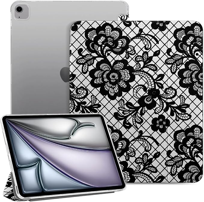 Black lace floral Graphic Aesthetic