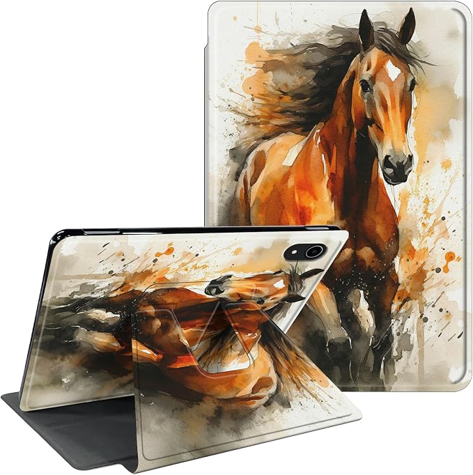 Red Watercolor Horse
