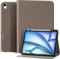 for iPad Air 13 inch Case M4/M3/M2 2026/2025/2024 Premium Leather Protective Cover with Apple Pencil Holder Auto Wake/Sleep Adjustable Stand &amp Multiple Viewing AnglesGray Brown