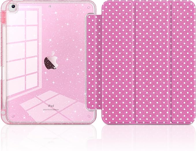 Rose Pink & White Polka Dots