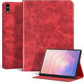 for Samsung Galaxy Tab S11 Ultra 14.6 inch Case with S Pen Holder 2025(SM-X930/X936B) Genuine Leather Cover Protective ShellAuto Wake/Sleep.Red