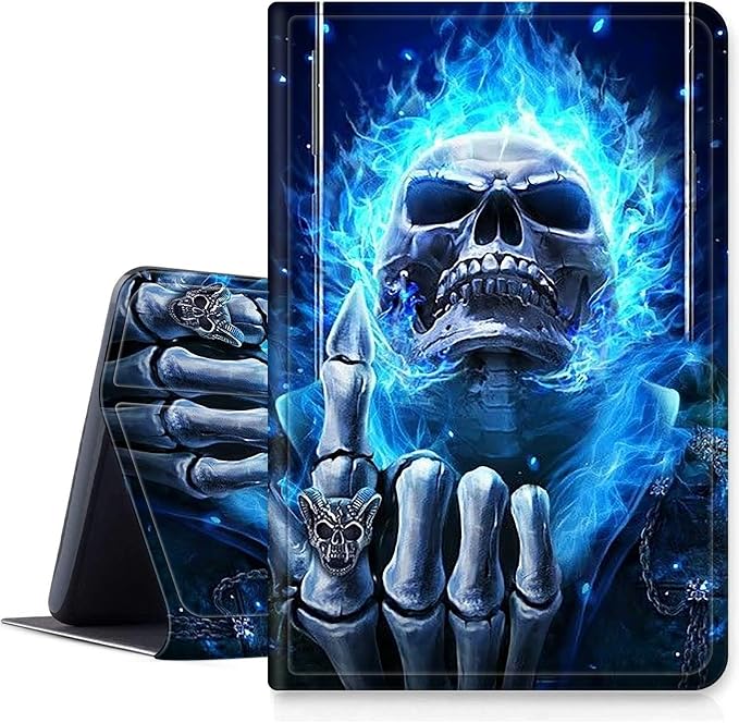 Blue Flame Skull Fingers