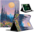 Compatible with iPad Air 13 inch Case (M3 2025 /M2 2024)/12.9 inch Case (6th/5th/4th/3rd 2022/2021/2020/2018) with Pencil HolderAuto Wake/Sleep Protect CoverTwilight Mountain Floral Scenery
