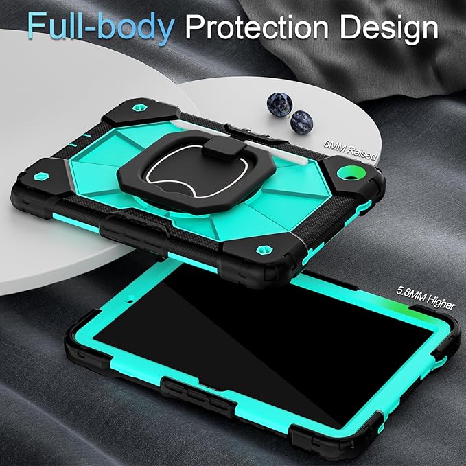 Case for Galaxy Tab A9 Plus Case 11 Inch with Screen Protector/Rotating Stand/Pen HolderMilitary Grade Shockproof Case for Samsung Galaxy A9+ Tablet Cases