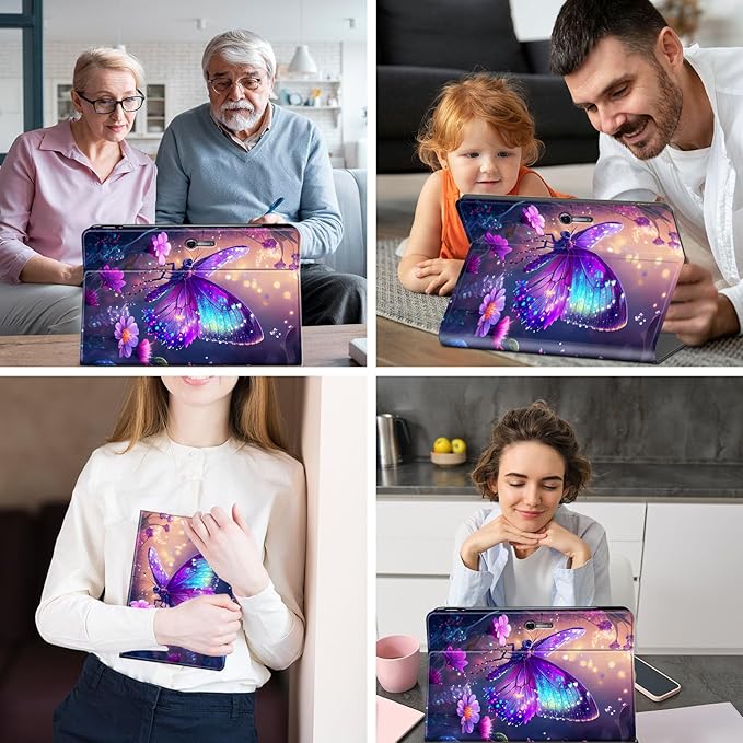 Case for Microsoft Surface Pro 7 Plus/7/6/5/4 12.3 Inch TabletLeather Folio Adjustable Stand for Surface Pro Case 12.3Glitter Butterfly