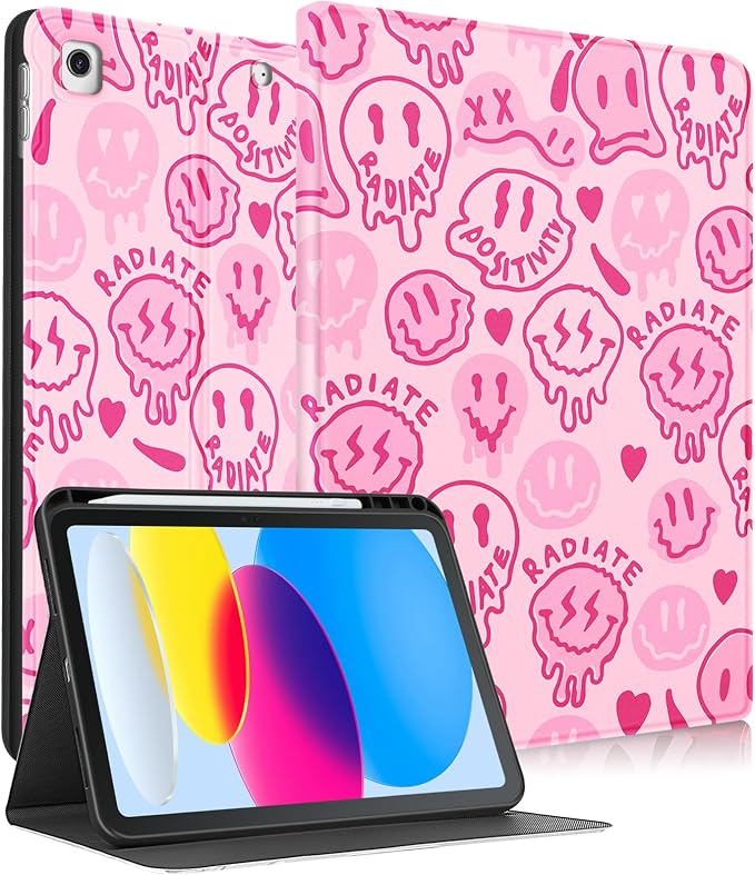 4-for iPad ipad 9/8/7th-Pink Radiate