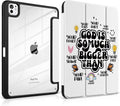 Case for iPad Pro 13 inch (M5) 2025 (M4) 2024 Release with Pencil Holder -Creative Inspiring Design Trifold Cover with Soft TPU Bumper Clear Back Auto Sleep/Wake for Students Creative slogans
