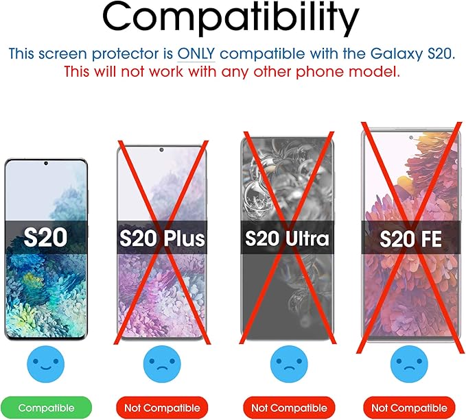 amFilm Ultra Glass Screen Protector for Galaxy S20 (2 Pack) UV Gel Application Tempered Glass Compatible with UltraSonic Fingerprint Scanner for Galaxy S20 (2020)