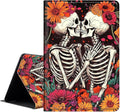 Case for All-New 7 Kindle Paperwhite 12th Gen 2024 &amp Kindle Colorsoft Signature EditionPU Leather Cover with Auto Sleep Wake FeatureFlowers Skeleton Lovers