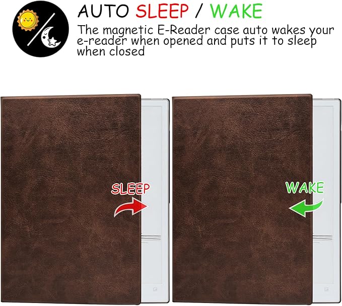 Magnetic Stand Folio Case for iFLYTEK AINOTE 2 10.65 E-Ink Tablet (2025 Released) Ultra-Thin Lightweight Premium PU Leather Cover with Magnetic Pen Buckle &amp Auto Sleep/Wake (Cowhide Brown)