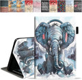 Case for Amazon Kindle Fire 7 Tablet (7 9th/7th Generation 2019/2017 Release) Slim PU Leather Cover with Card Slot &amp Auto Wake/Sleep Headphones Music Elephant