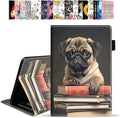 Case for All-New Amazon Kindle Fire HD 10 &amp 10 Plus Tablet 10.1 (13th/11th Generation 2023/2021 Release) - PU Leather Folio Case with Smart Auto Wake/Sleep Cute Pug