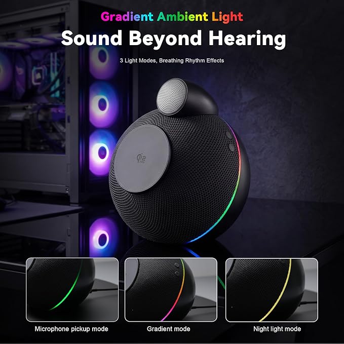 3 in 1 Wireless Charging StationQi2.2 Certified 25W Magnetic Wireless Charger Stand with Speakerfor iPhone 17/16/15/14/13Apple WatchAirPodswith Clear Sound(45W Adapter Included)Cosmic Gray