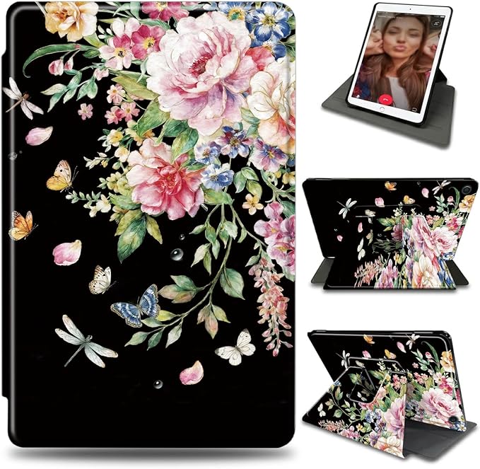 Black Floral Butterfly