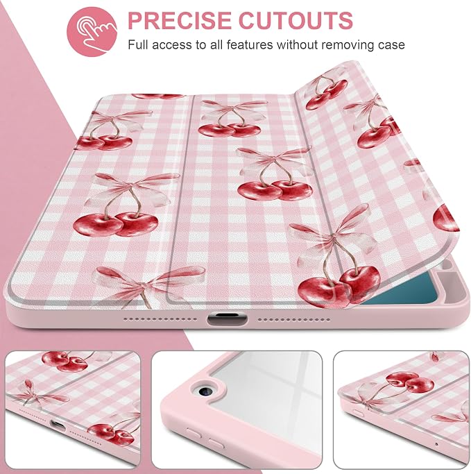 Pink Checkerboard & Cherries