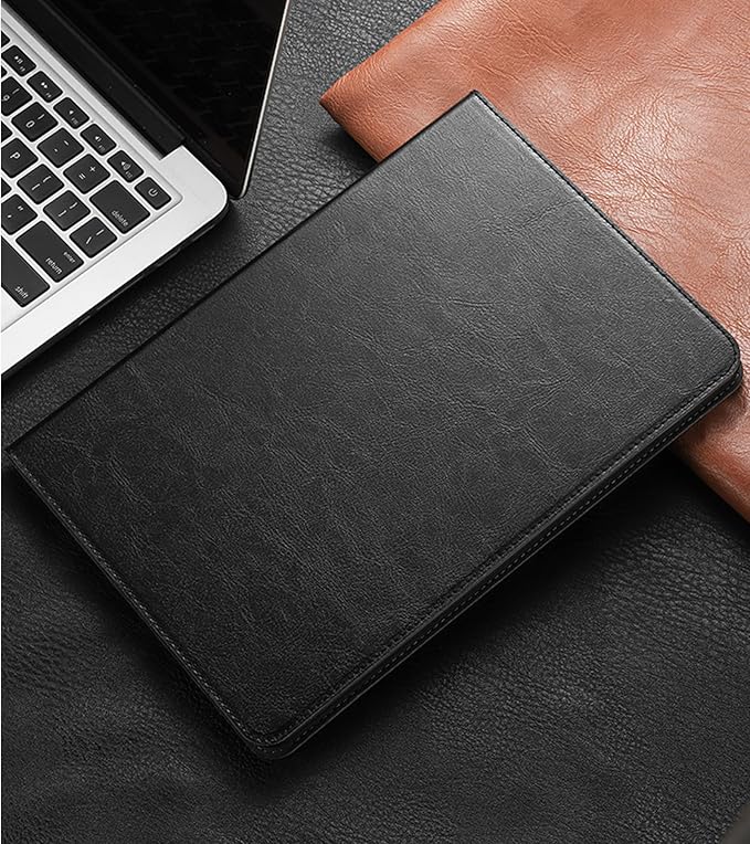 for Ipad Case 10.2-inch 9th/8th/7th Gen 2021/2020/2019 Genuine Leather Cover Protective ShellAuto Wake/Sleep.Classic Black