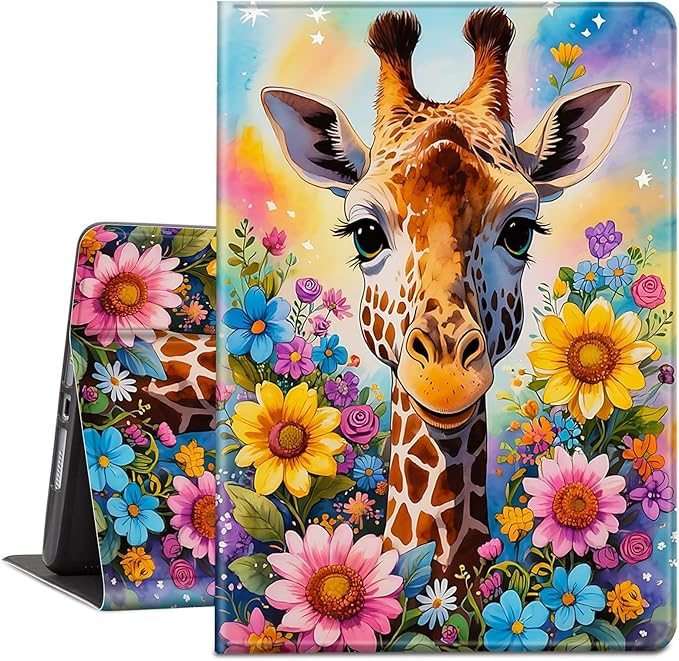 Giraffe with Flowers