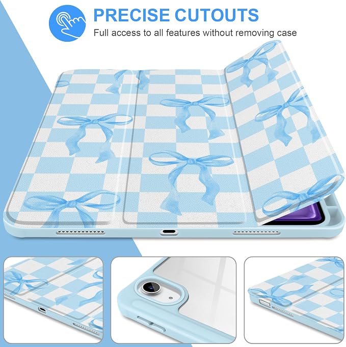 Blue&White Checkers&Bows
