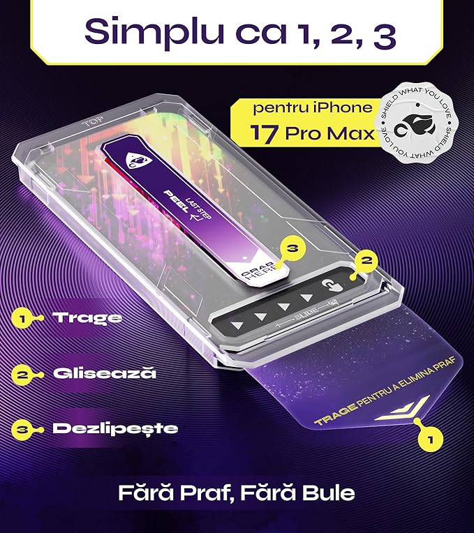 Defenslim for iPhone 17 Pro Max Screen Protector (2Pack) 6.9 Tempered Glass 9H Hardness Ultra HD Clear Case Friendly Easy Auto-Dust &amp Align Install Kit WonderShield
