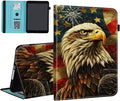 Case for iPad 9th Generation/iPad 8/iPad 7 iPad 10.2 2021 2020 2019/iPad Air 10.5/iPad Pro 10.5Card Slot PU Leather TPU Case Pen Holder Auto Wake SleepEagle American Flag