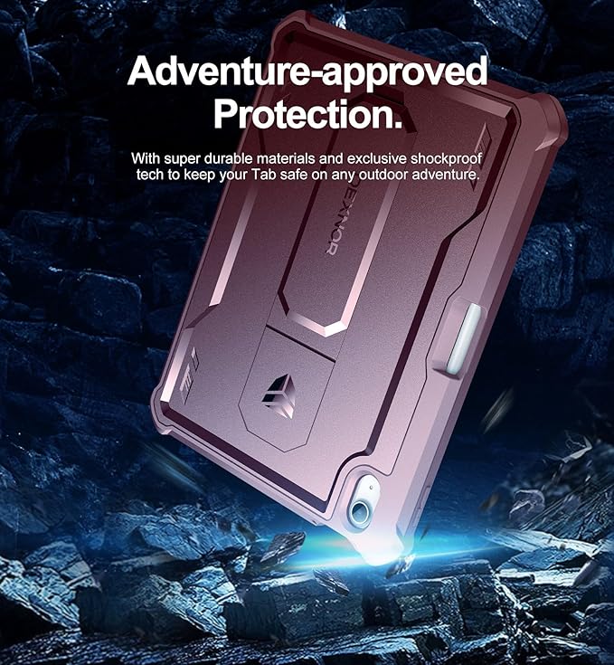 Dexnor Case for iPad (A16) 11th Generation 11 Inch 2025 iPad 10th Generation 10.9 Inch 2022 with Pen Holder [Built-in Screen Protector &amp Kickstand] Heavy Duty Rugged Full Body Protective Cover R