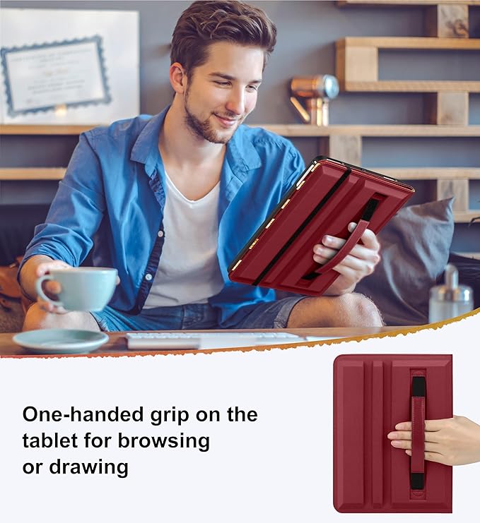 DTTO for iPad 6th / 5th Generation 9.7 Inch (2018/2017) iPad Air 2 / Air 1 Case 360 Degree Rotating Premium Leather Folio Stand Cover with Pencil Holder US Flag