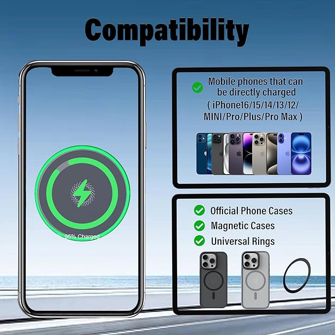 Wireless Charger Car Phone Holder for Toyota Corolla 2019-2026 / Corolla Cross 2022-2026 Accessories Apply to 8 Inch Screen Fixed Clip 360° Rotation Cell Phone Mount