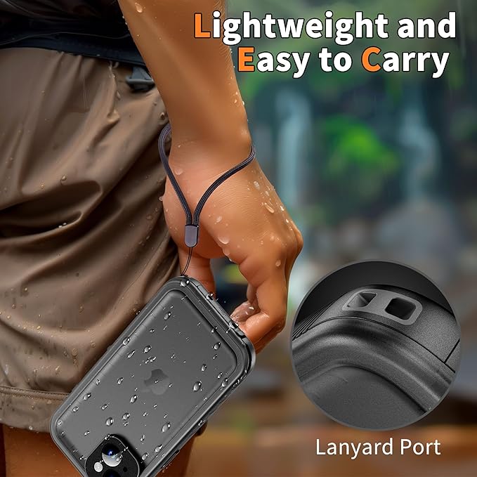 Cozycase for iPhone 14 Waterproof Shockproof Dustproof Case - Heavy Duty/360 Full Body/Military Grade/Protective/Rugged 【8FT Drop Proof | IP68 Underwater】 Built in Screen/Camera Protector with Lanyard