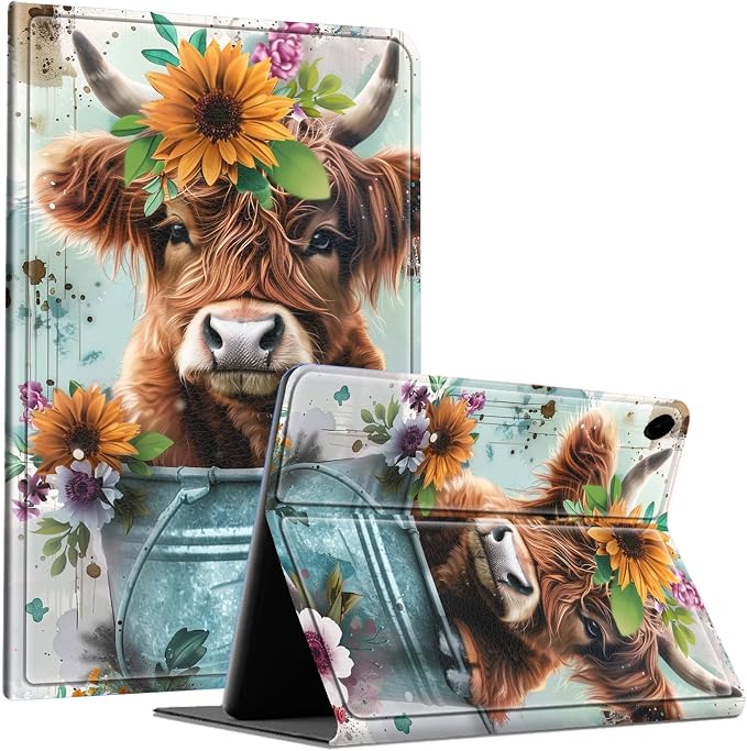 Floral Highland Cow