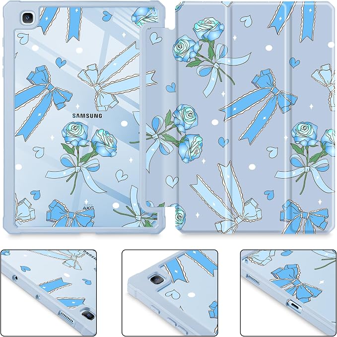 Bow & Rose Blue