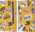 Head Case Designs Officially Licensed NBA Sticker Collage Los Angeles Lakers Leather Wallet Case Compatible with Apple iPad 10.2 2019/2020/2021