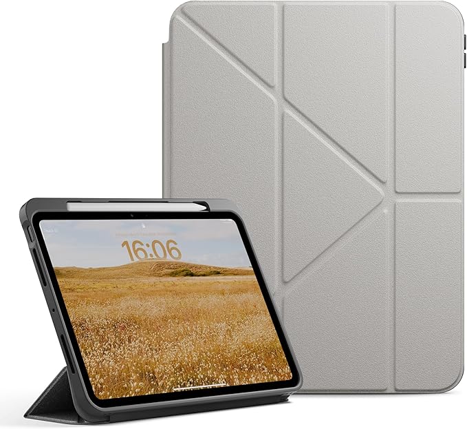 Native Union Active Case for iPad – Lightweight Durable 4-in-1 Stand Case with Matte TPU Back – Apple Pencil Holder – Magnetic Cover Compatible with Auto Wake/Sleep Function (Sandstone)