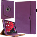 Case for iPad 9th 8th 7th Generation 360 Rotating Smart Cover Folio Stand with Pocket Auto Wake Up/Sleep for 2021 2020 2019 iPad 10.2 A2197 A2198 A2199 A2200 A2602 A2603 (Purple)
