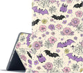 Case for Samsung Galaxy Tab A11 Plus/A9 Plus 11 Inch 2025/2023Adjustable Stand Auto Wake/Sleep Function Full Body Protection Cover - Halloween Bat Flower